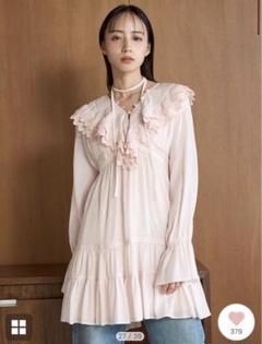 川崎桜さん着用　snidel コットンライクラッフルカラーチュニック 2025年最新】コットンライクラッフルカラーチュニックの人気