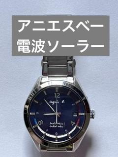 値下げ 稼働★アニエスベー ソーラー ブルー文字盤 メンズ腕時計 2025年最新】Agnes b 文字盤カラー：ブルー 腕時計(クォーツ)の