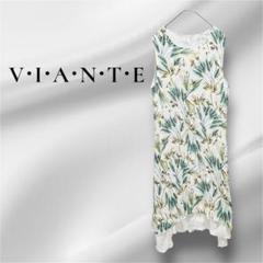 美品♡ 【V・I・A・N・T・E】 ノースリーブ ロングワンピース ボタニカル