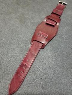 セール品 20mm イタリアンオイルレザー BUND ワインレッドのサムネイル