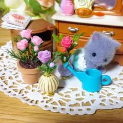 【お値下げ】♡ハンドメイド ミニチュア植木鉢 ラナンキュラスとバラセット