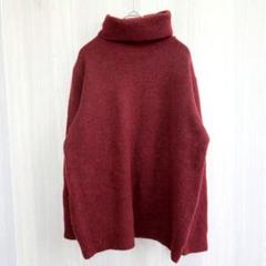 レイジブルー トップス ニット セーター タートルネック 長袖 レッド Sサイズ