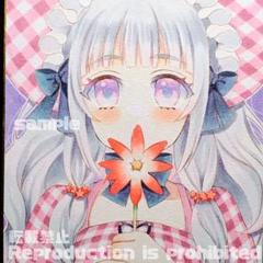 手描きイラスト オリジナル 原画 色紙 アナログ コピック／ローズクォーツ
