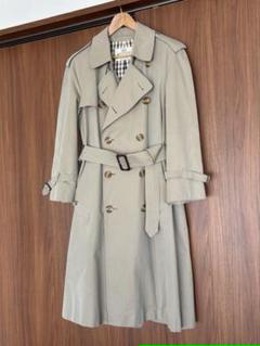 英国製 Aquascutum ベルト付きロングステンカラーコート SHORT10