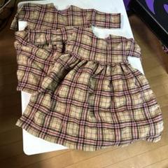 チェック柄ワンピース 110 120②