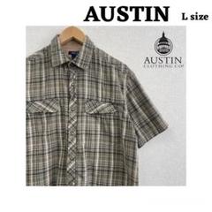 AUSTIN チェック柄 半袖シャツ Lサイズ オースチンのサムネイル