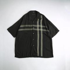 ジェフリービーン 00s レーヨン半袖開襟シャツ　黒　XL 古着