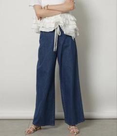 【もか出品】CADUNE ドロストデニムパンツ　ライトブルーSS ドロストデニムパンツ | デニム | CADUNE（カデュネ） │【公式