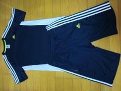 新品◆adidas アディダス◆夏用セットアップ上下/L◆ロゴ刺繍◆半袖短パンツ