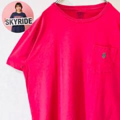 希少カラー POLO Ralph Lauren 胸ポケット Tシャツ レッド Lのサムネイル