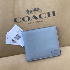 COACH 二つ折り財布 CJ883 SV/Blue 公式】COACH – コーチ | コイン ウォレット