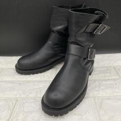 ZUCCA エンジニアブーツ ブラック バックストラップ付き ZUCCA エンジニアブーツ ブラック バックストラップ付き