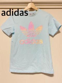 adidas アディダス　半袖Tシャツ　半袖トップス　半袖シャツ　ライトブルー