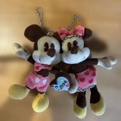 2013ディズニーリゾートミッキー ミニー ぬいぐるみ　バッジ　バレンタイン