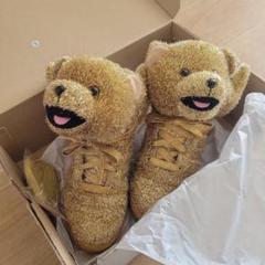 adidas ジェレミースコット  ゴールド ベアデザイン スニーカーくま adidas ジェレミースコット ゴールド ベアデザイン スニーカー