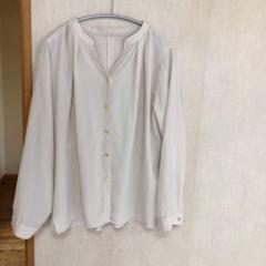 vis バックタックブラウス シャツ ベージュ