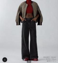 GU rokh ダークグレー XXL デニム ジーンズ ☆新品未使用☆GU by rokh ロクコラボ ジーンズ ダークグレー XL
