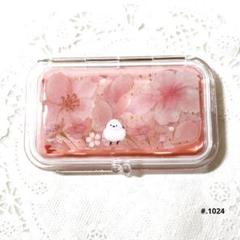 シマエナガ❁⃘*.゜レジン印鑑ケース 桜