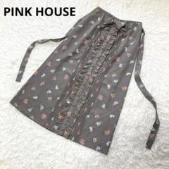 PINK HOUSE フリルスカート　花柄　夏　ピコフリル　リボン　ピコカット