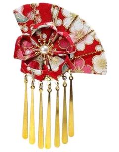 レディース 髪飾り フリンジ 花嫁ドライフラワー うちわ 扇子 造花 髪飾り