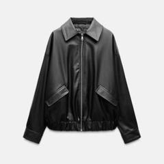 2025年最新】ZARA オーバーサイズ フェイクレザージャケットの