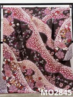 振袖 豪華 銀通し 金彩 紋意匠 絞り加工 桜 身丈175cm トールサイズ