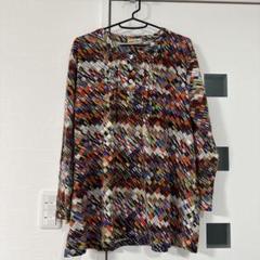 美品　Ladies Wear マルチカラーチュニック 五分袖　七分袖トップス