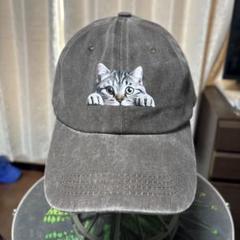 猫　デニム　キャップのサムネイル