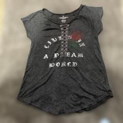 アメリカンイーグル　ダークグレー レアップ Tシャツ