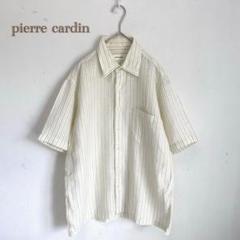 【pierre cardin】半袖シャツ　コットン100% 【M】ストライプ