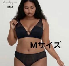 ユニクロ マメクロゴウチ mame ワイヤレスブラ メッシュ ブラック Mサイズのサムネイル