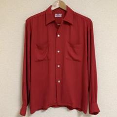50s CAMPUS キャンパス レーヨン ギャバジン シャツ ロカビリー M