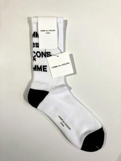【新品未使用】コムデギャルソン オムプリュス ロゴクルーソックス 靴下 S COMME DES GARONS HOMME ソックスセ コムデギャルソンオム 靴下
