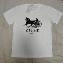 s*0様 ホワイト Tシャツ 半袖　セリーヌ　馬車デザイン　ゆったりサイズ　大き s*0様 ホワイト Tシャツ 半袖 セリーヌ 馬車デザイン ゆったり