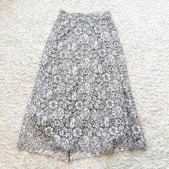 エブールebure◆フラワーコードレーストラペーズスカート◆38◆97,900円 yuuさま専用】ebure フラワーコードレーススカート サイズ38