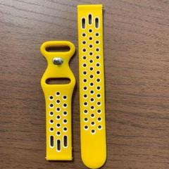 イエロー シリコンバンド 通気孔付き スマートウォッチ ベルト