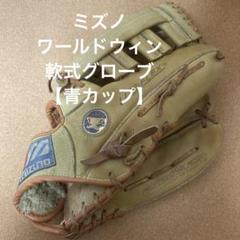 ミズノワールドウィン　青カップ　軟式グローブ