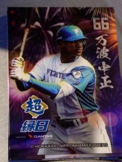 日本ハムファイターズ　万波中正 66 超緑日　トレカ
