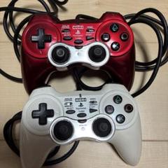PY PS2 アナログ振動パッド2turbo レッド　ホワイト
