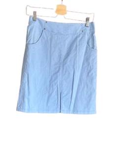#ELLE 水色 タイトスカート レディース　skirt ポケットあり　綺麗