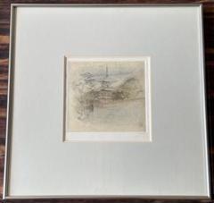 銅版画　元村 平／人形　65/80自筆サイン額装 銅版画 元村 平／人形 65/80自筆サイン額装 版画