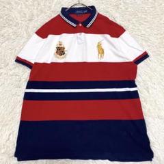 【良品•現行✨】ポロラルフローレン ビッグポニー ポロシャツ 赤白紺 2XL 良品•現行✨】ポロラルフローレン ビッグポニー ポロシャツ 赤白
