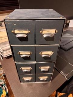ミニチェスト 8ドロワー　小物収納　アンティーク　ネイビー