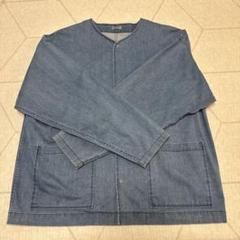 muji labo 汚れが落ちやすいノーカラージャケット M 黒 ムジラボ