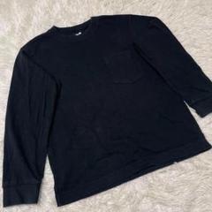 ☆UNIQLO☆ユニクロ【150】長袖ロンT/カットソー/黒/シンプル