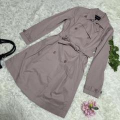 美品　エンポリオアルマーニ　トレンチコート　薄ピンク　ベルテッド　42 XL 美品 エンポリオアルマーニ トレンチコート 薄ピンク ベルテッド