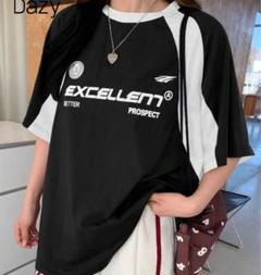 EXCELLENT ロゴ入り ブラック Tシャツ