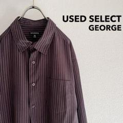 古着 “GEORGE” Striped L/S Shirt (bordeaux)