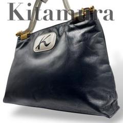 【ヴィンテージ】キタムラ　ワンショルダーバッグ　ハンド　レザー　ブラック　肩掛け