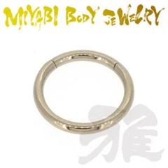 MIYABI 輪　クリッカーピアス　ホワイトゴールド　16Ga